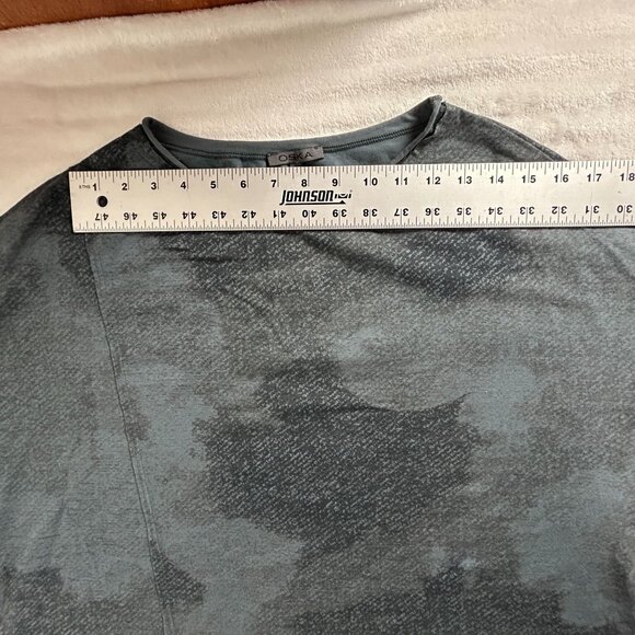 Oska Womens Long Sleeve Grey Tunic Top Size 3 Stretch Oversized Asymmetric Hem - Picture 6 of 8